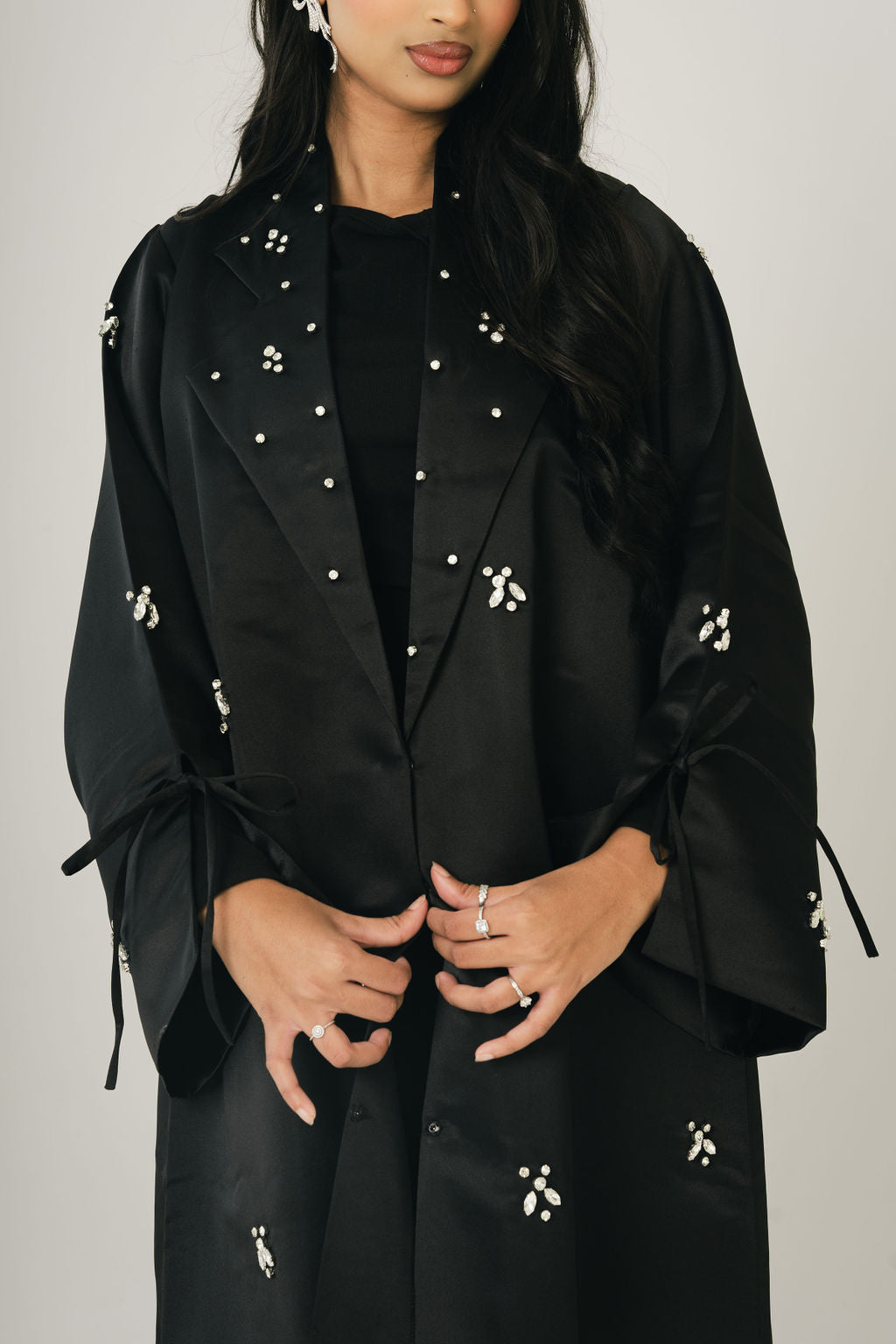 Blazer abaya in 'Black'